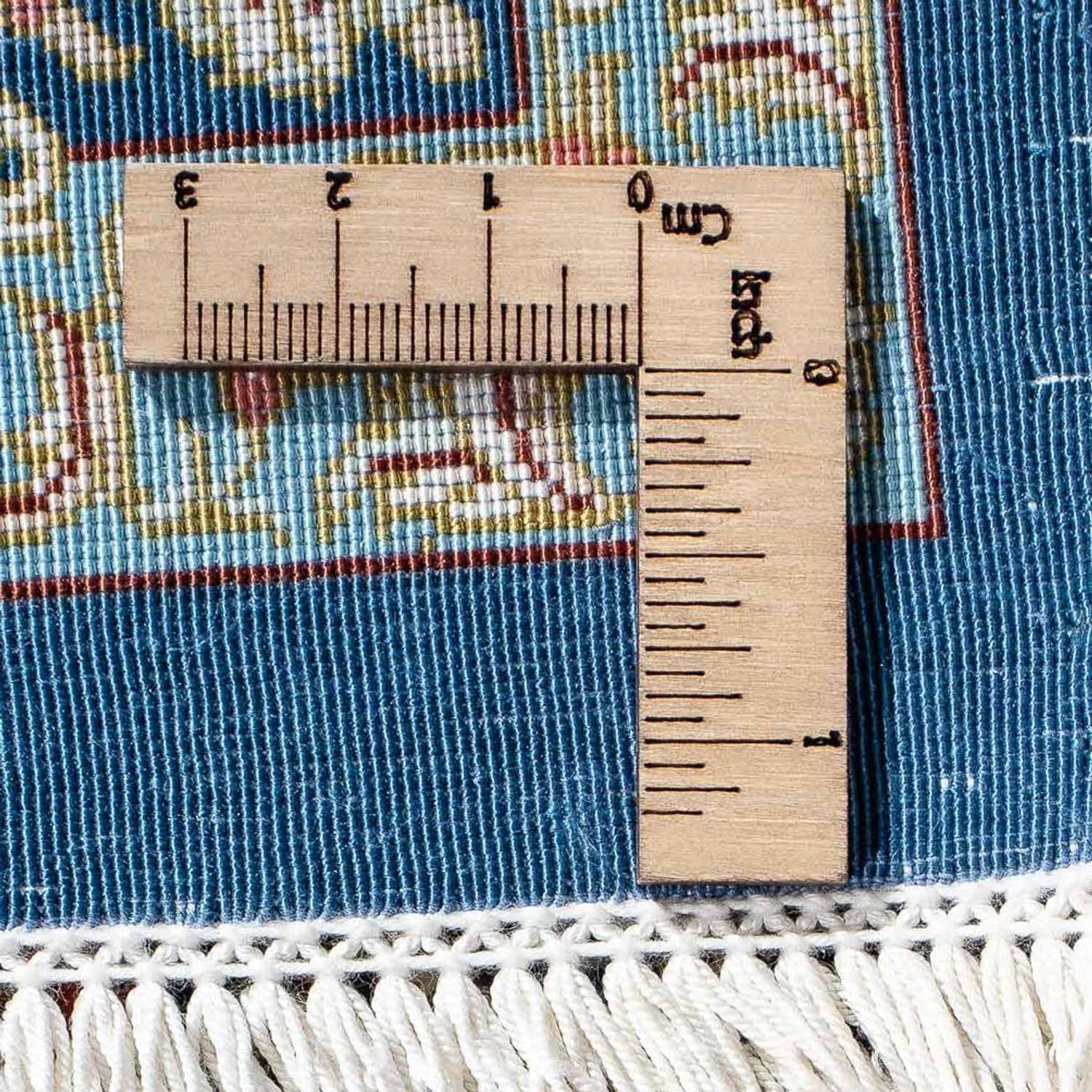 Tapis persan - Ghom - 89 x 59 cm - bleu foncé