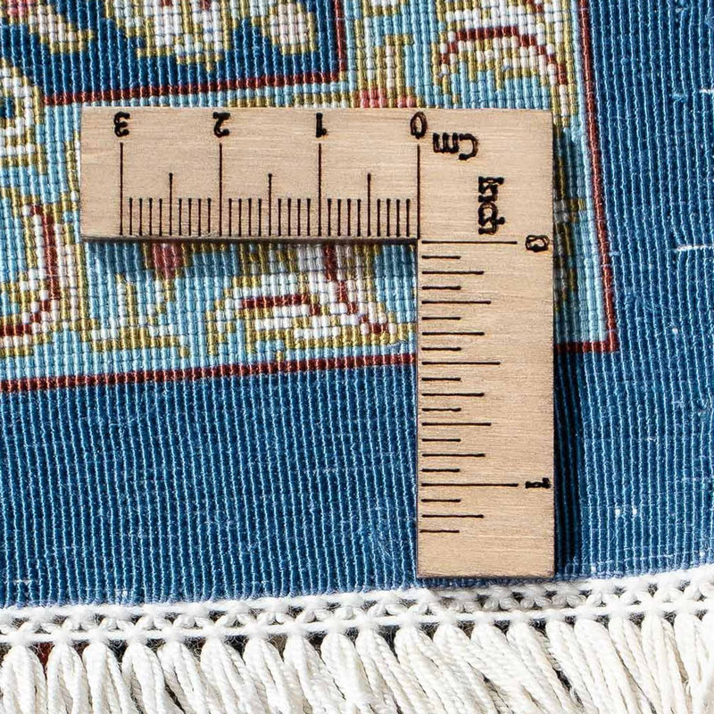 Tapis persan - Ghom - 89 x 59 cm - bleu foncé