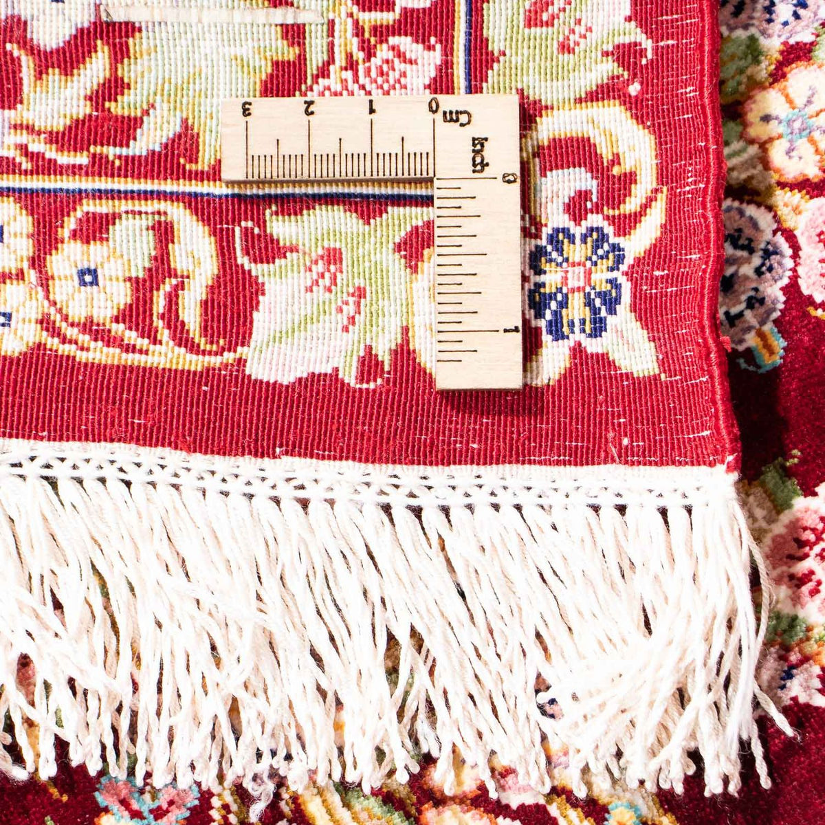 Tapis persan - Ghom - 122 x 85 cm - rouge foncé