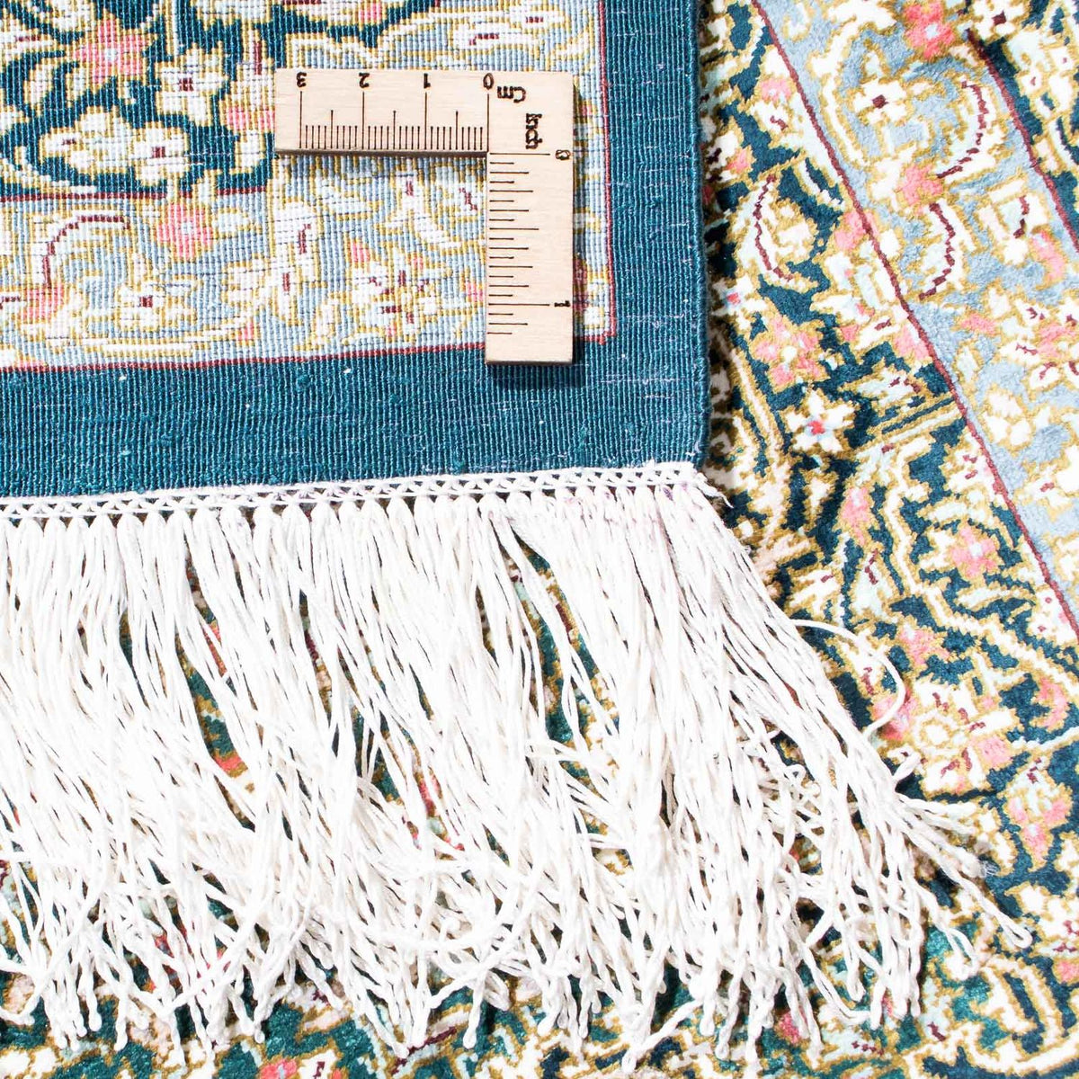 Tapis persan - Ghom - 119 x 77 cm - bleu foncé