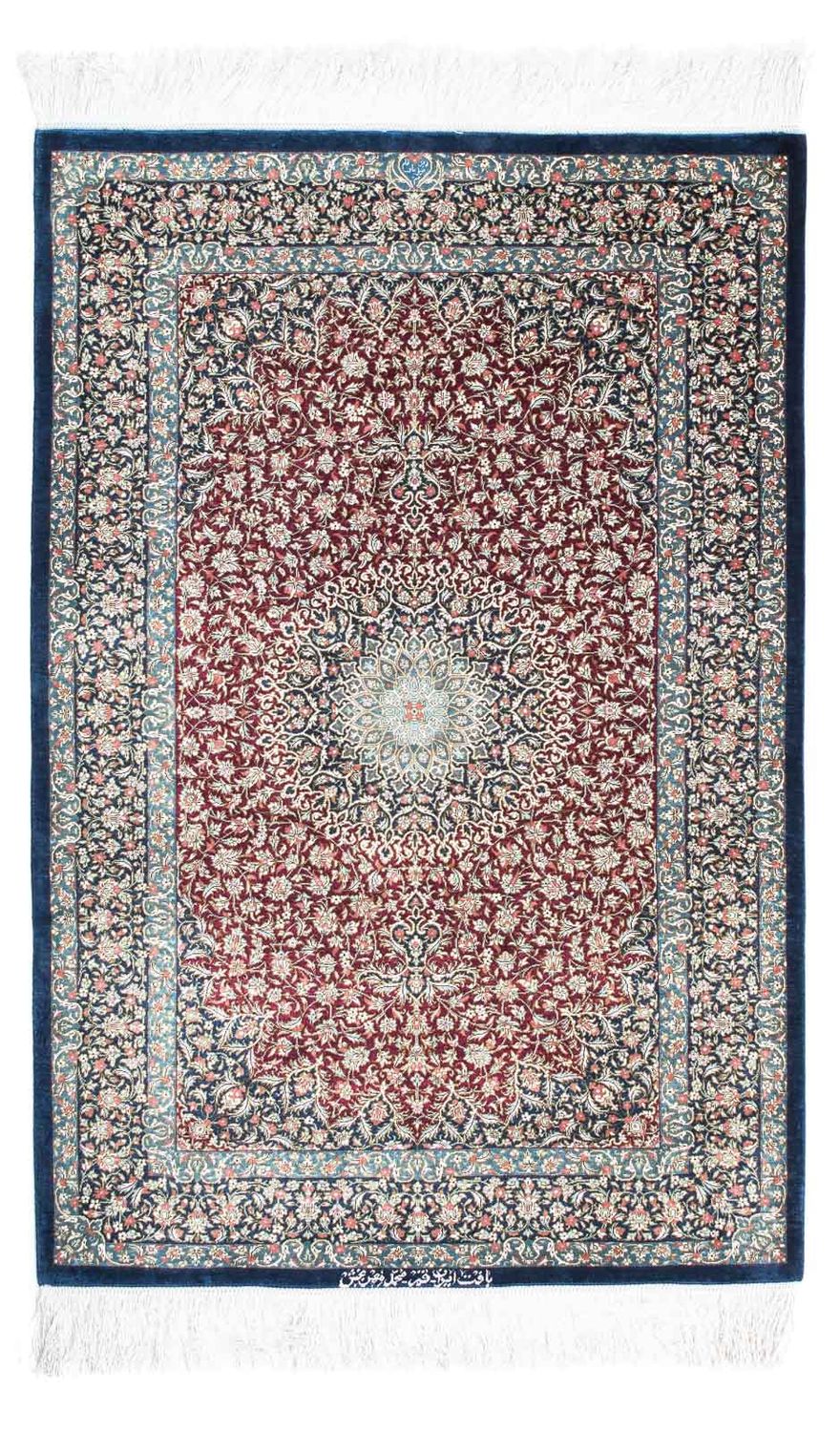 Tapis persan - Ghom - 118 x 77 cm - rouille