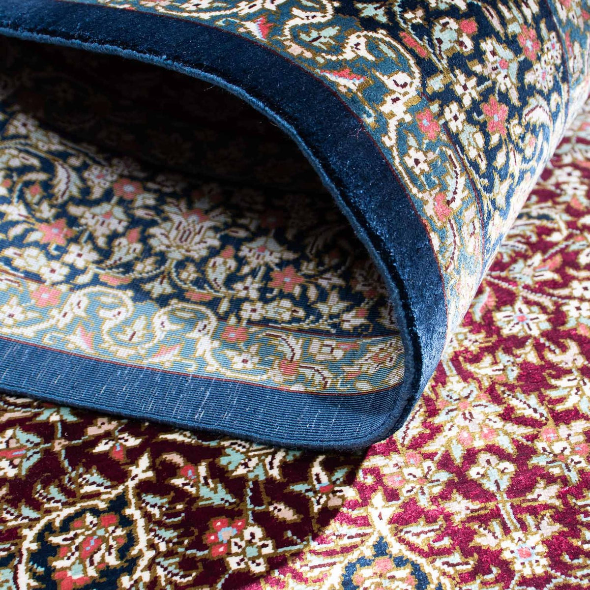 Tapis persan - Ghom - 118 x 77 cm - rouille