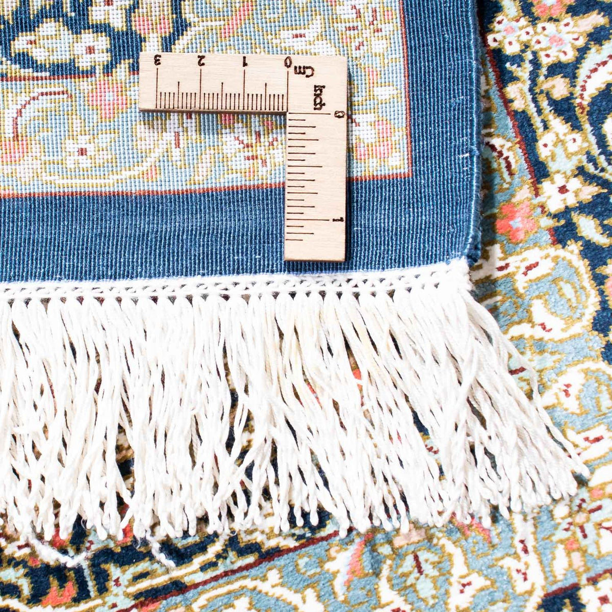 Tapis persan - Ghom - 116 x 78 cm - bleu foncé