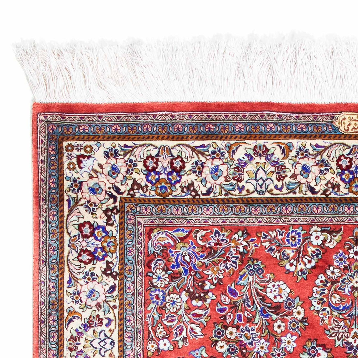 Tapis persan - Ghom - 134 x 77 cm - rouge