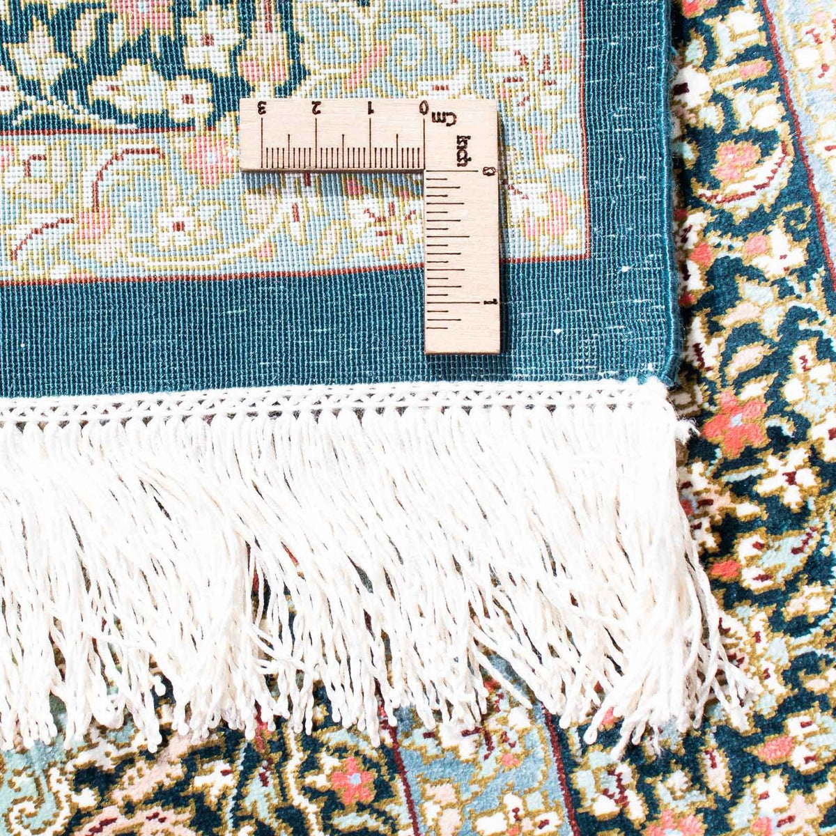 Tapis persan - Ghom - 121 x 77 cm - bleu foncé