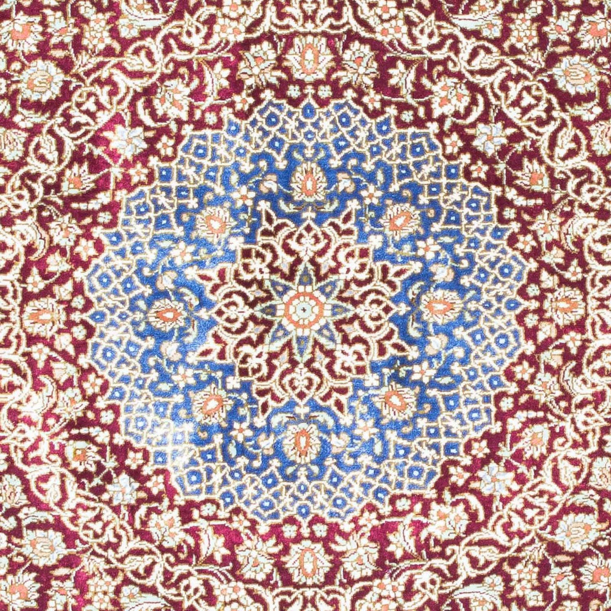 Tapis persan - Ghom - 117 x 78 cm - bleu