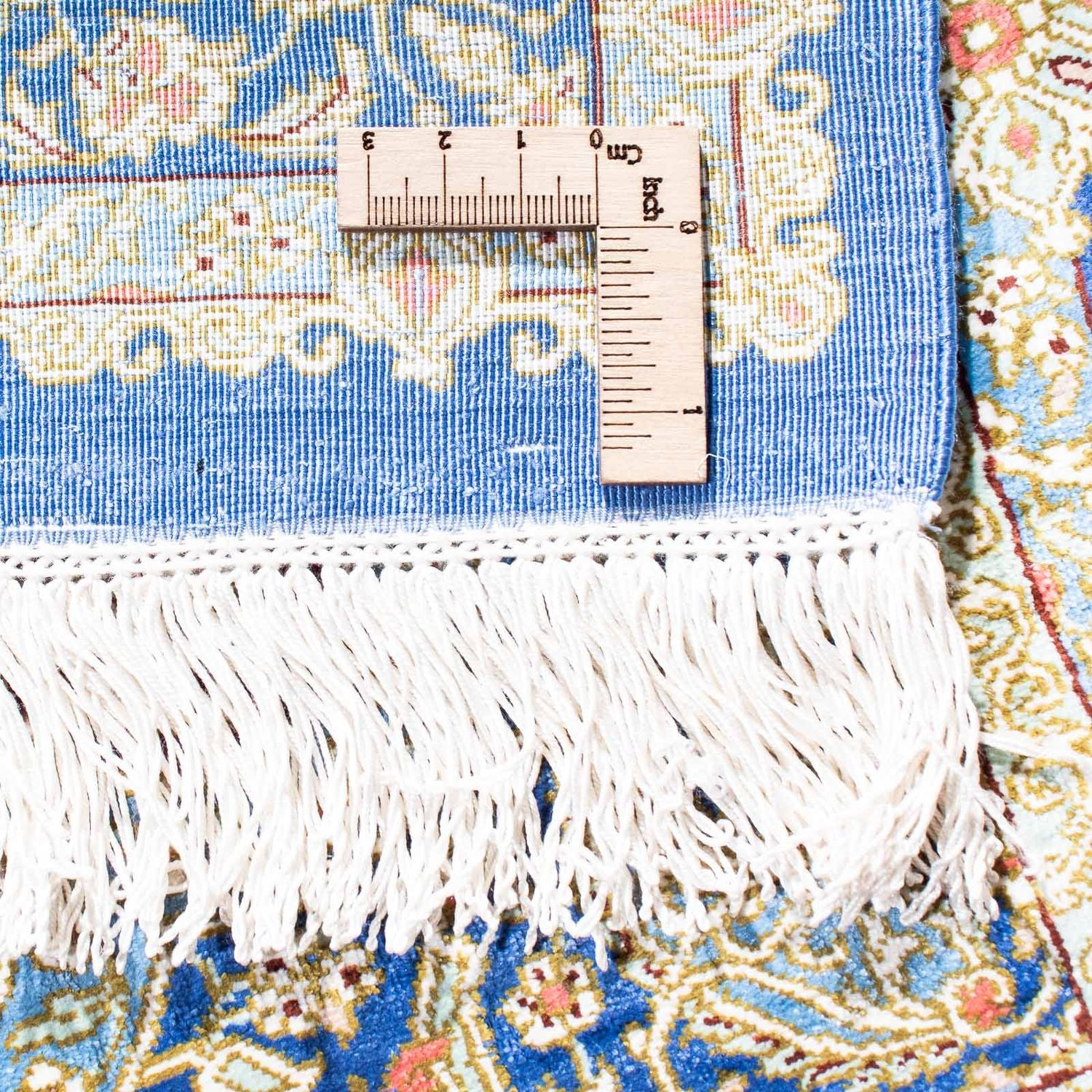 Tapis persan - Ghom - 117 x 78 cm - bleu
