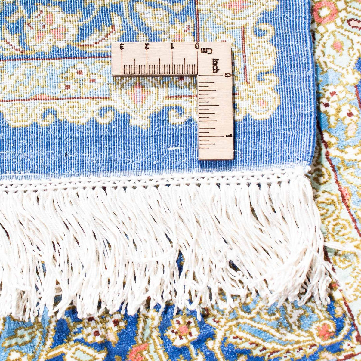 Tapis persan - Ghom - 117 x 78 cm - bleu