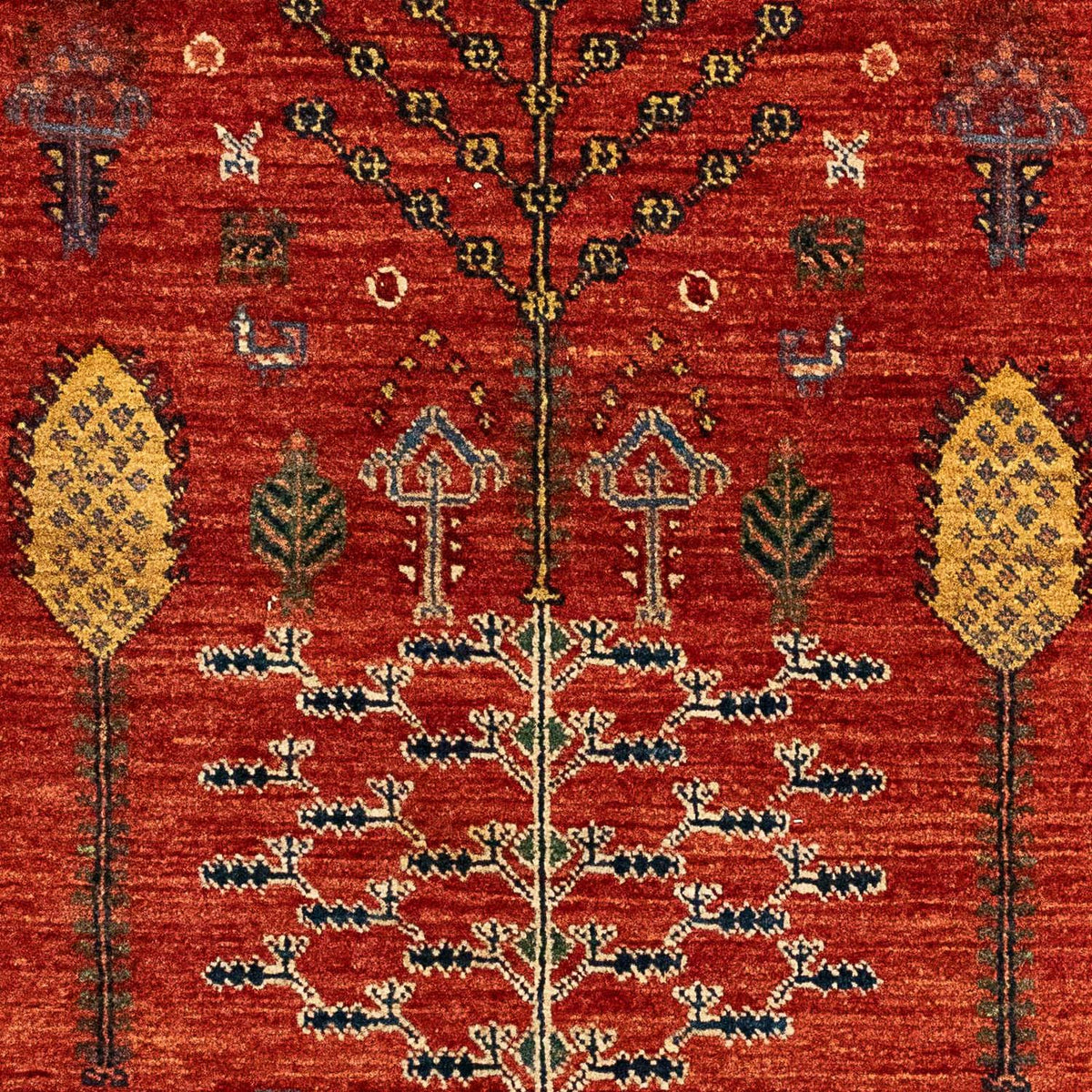 Tapis Gabbeh - Persan Kashkuli - 120 x 85 cm - rouge foncé