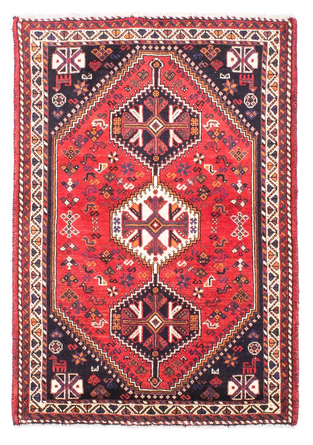 Tapis persan - Nomadic - 169 x 115 cm - rouge foncé