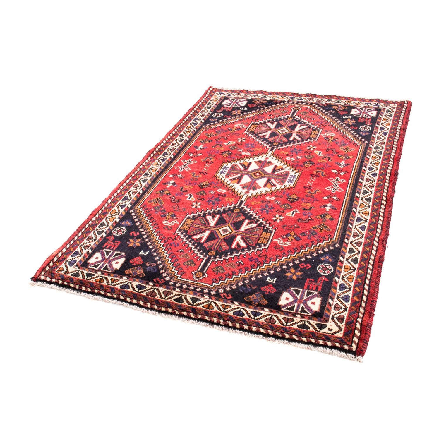 Tapis persan - Nomadic - 169 x 115 cm - rouge foncé