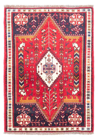 Tapis persan - Nomadic - 153 x 105 cm - rouge foncé