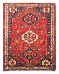 Tapis persan - Nomadic - 157 x 122 cm - rouge foncé