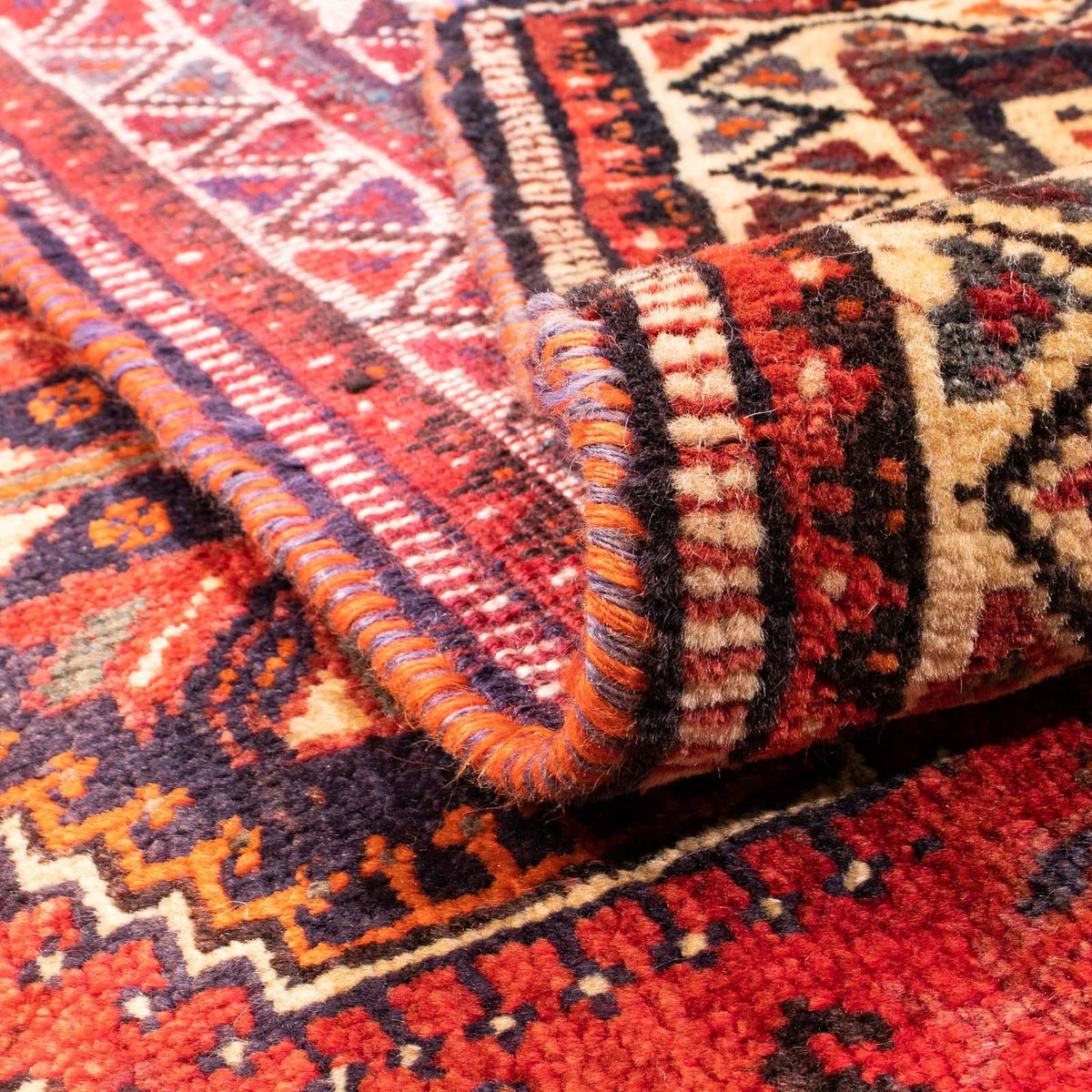 Tapis persan - Nomadic - 157 x 122 cm - rouge foncé