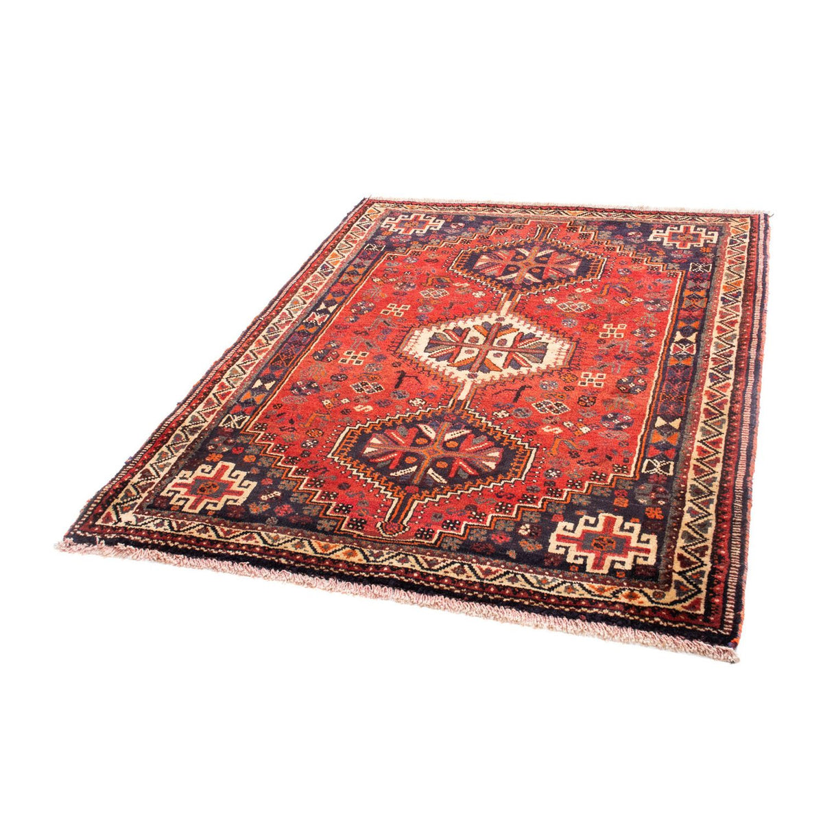 Tapis persan - Nomadic - 157 x 122 cm - rouge foncé