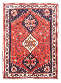 Tapis persan - Nomadic - 159 x 121 cm - rouge foncé
