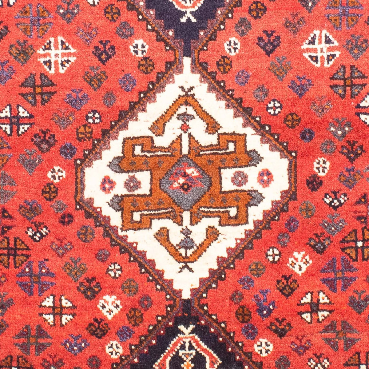 Tapis persan - Nomadic - 159 x 121 cm - rouge foncé