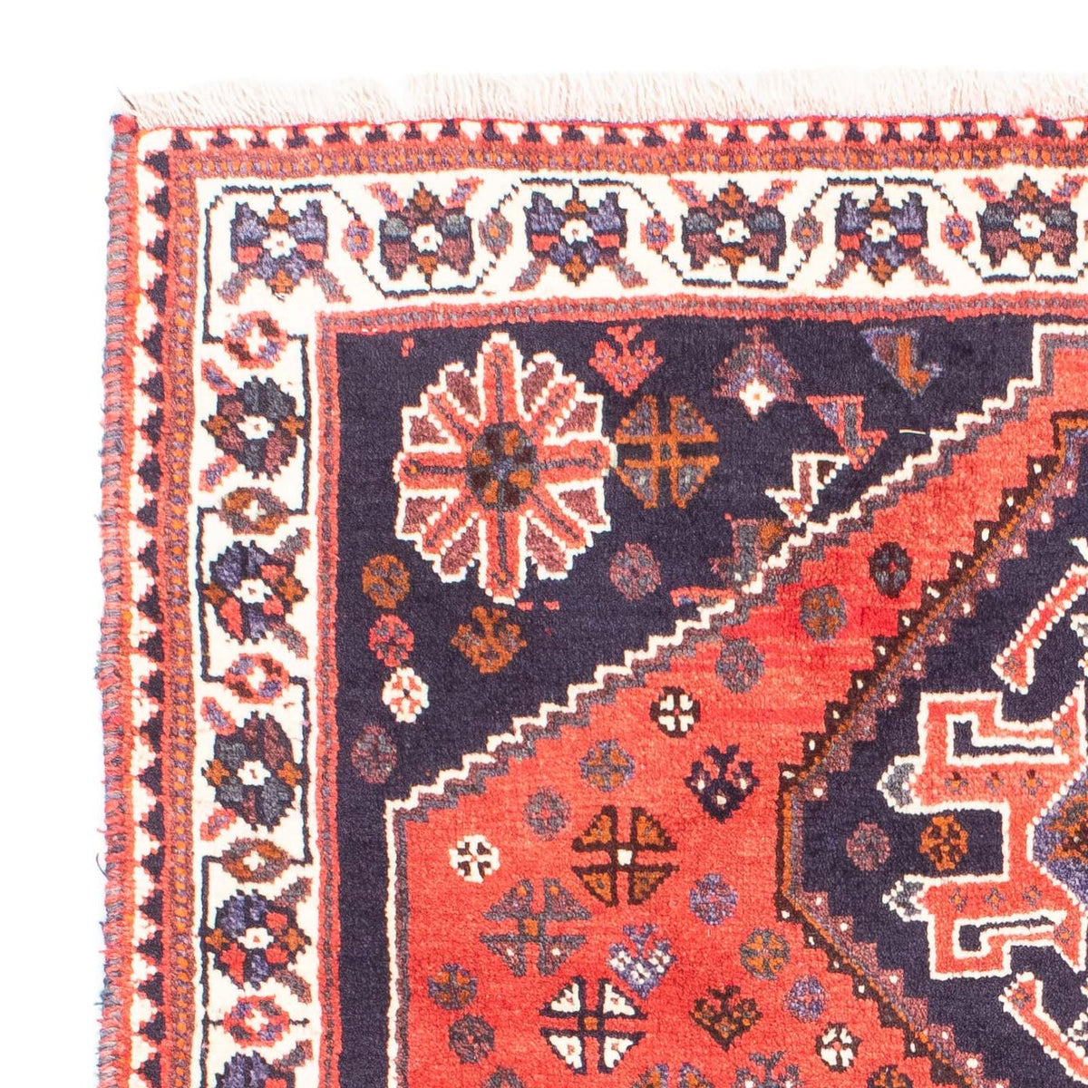 Tapis persan - Nomadic - 159 x 121 cm - rouge foncé