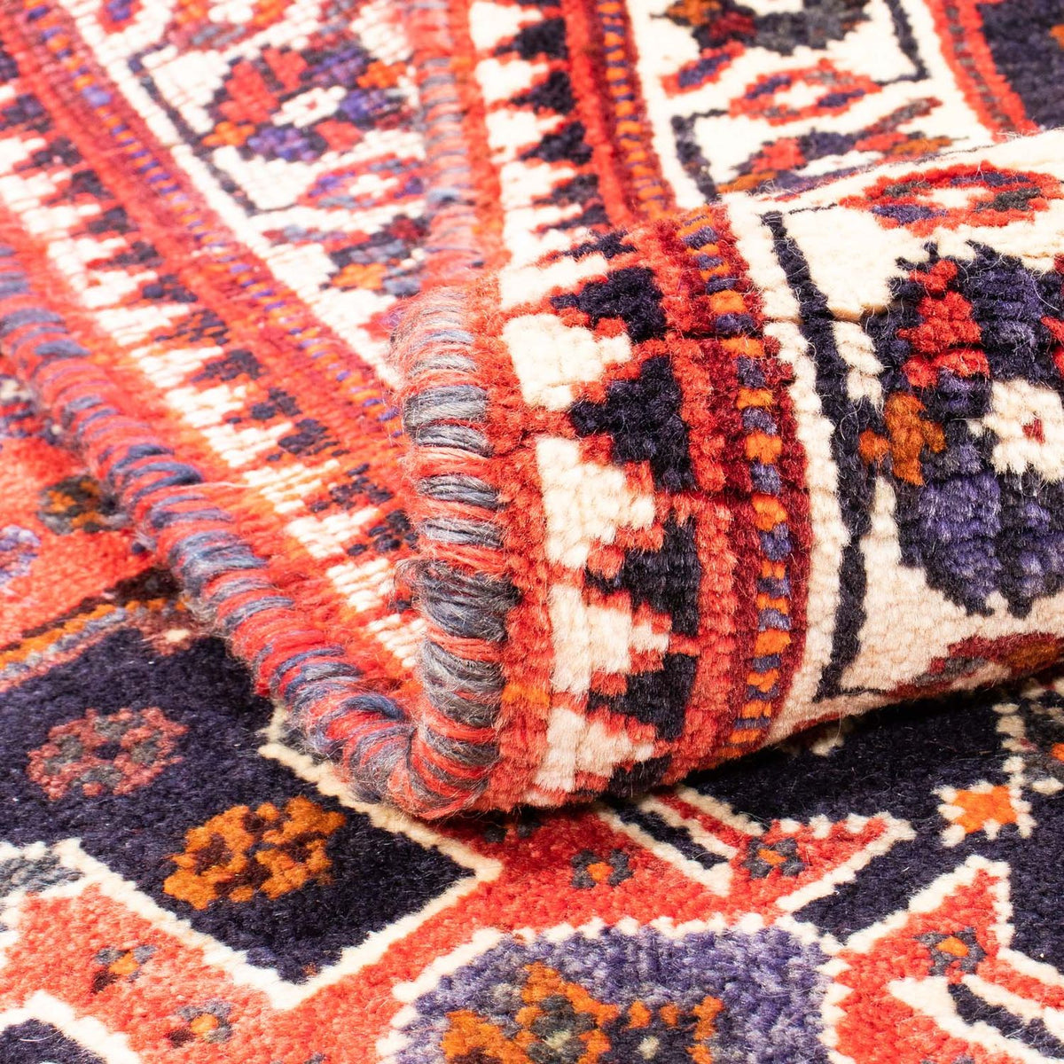 Tapis persan - Nomadic - 159 x 121 cm - rouge foncé