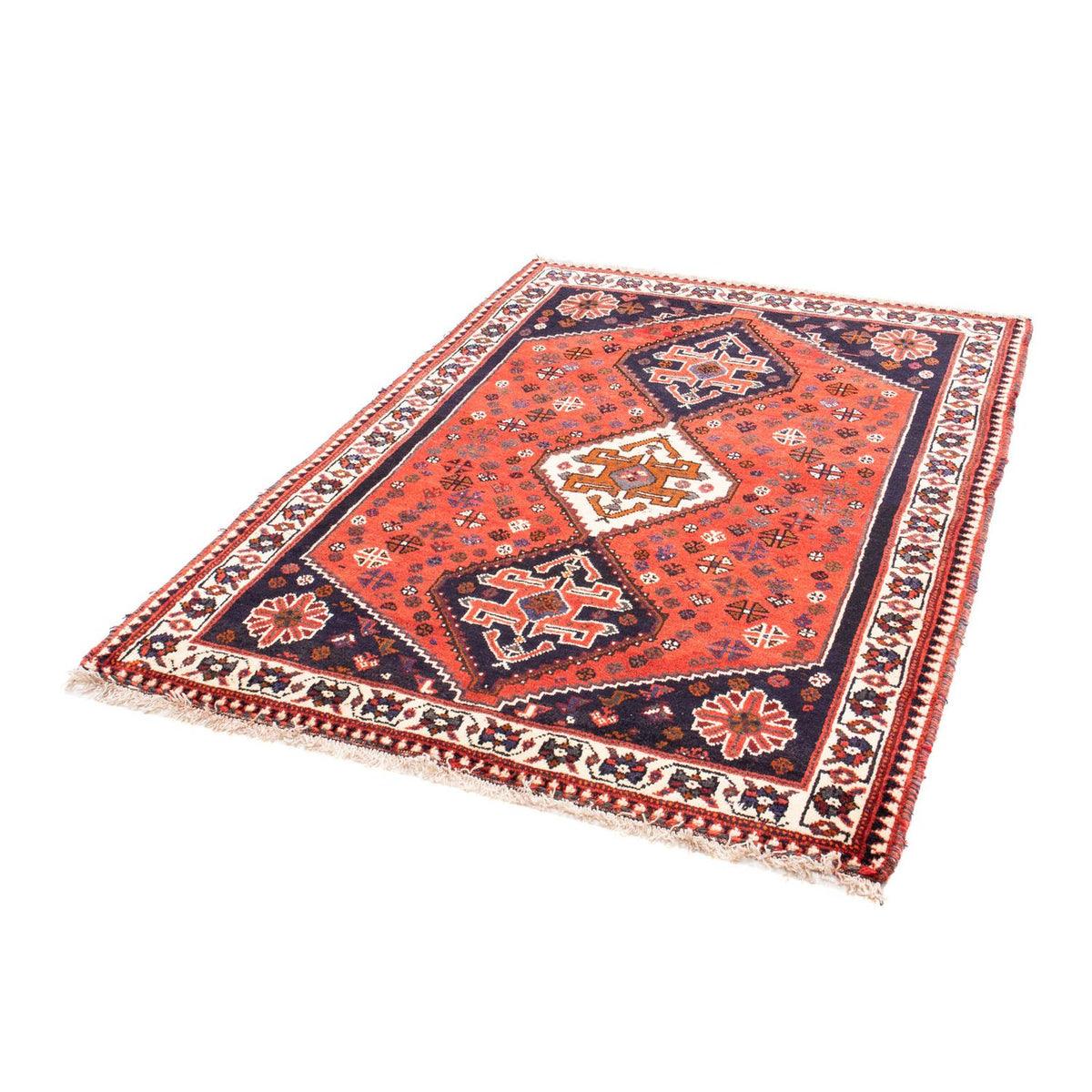 Tapis persan - Nomadic - 159 x 121 cm - rouge foncé
