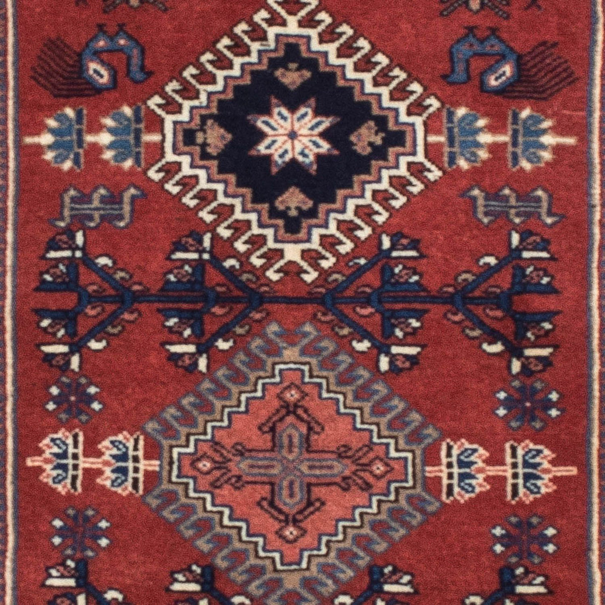 Tapis de couloir Tapis persan - Nomadic - 148 x 59 cm - rouge foncé