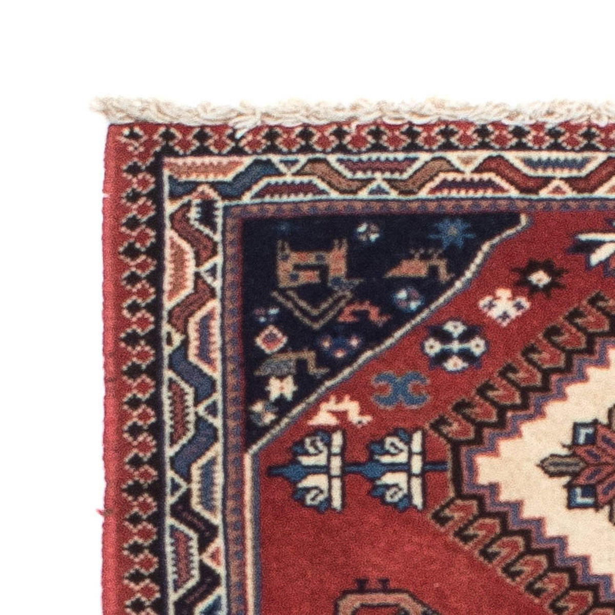Tapis de couloir Tapis persan - Nomadic - 148 x 59 cm - rouge foncé