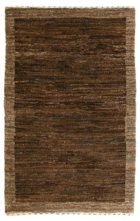 Tapis Gabbeh - Indus - 96 x 62 cm - marron foncé