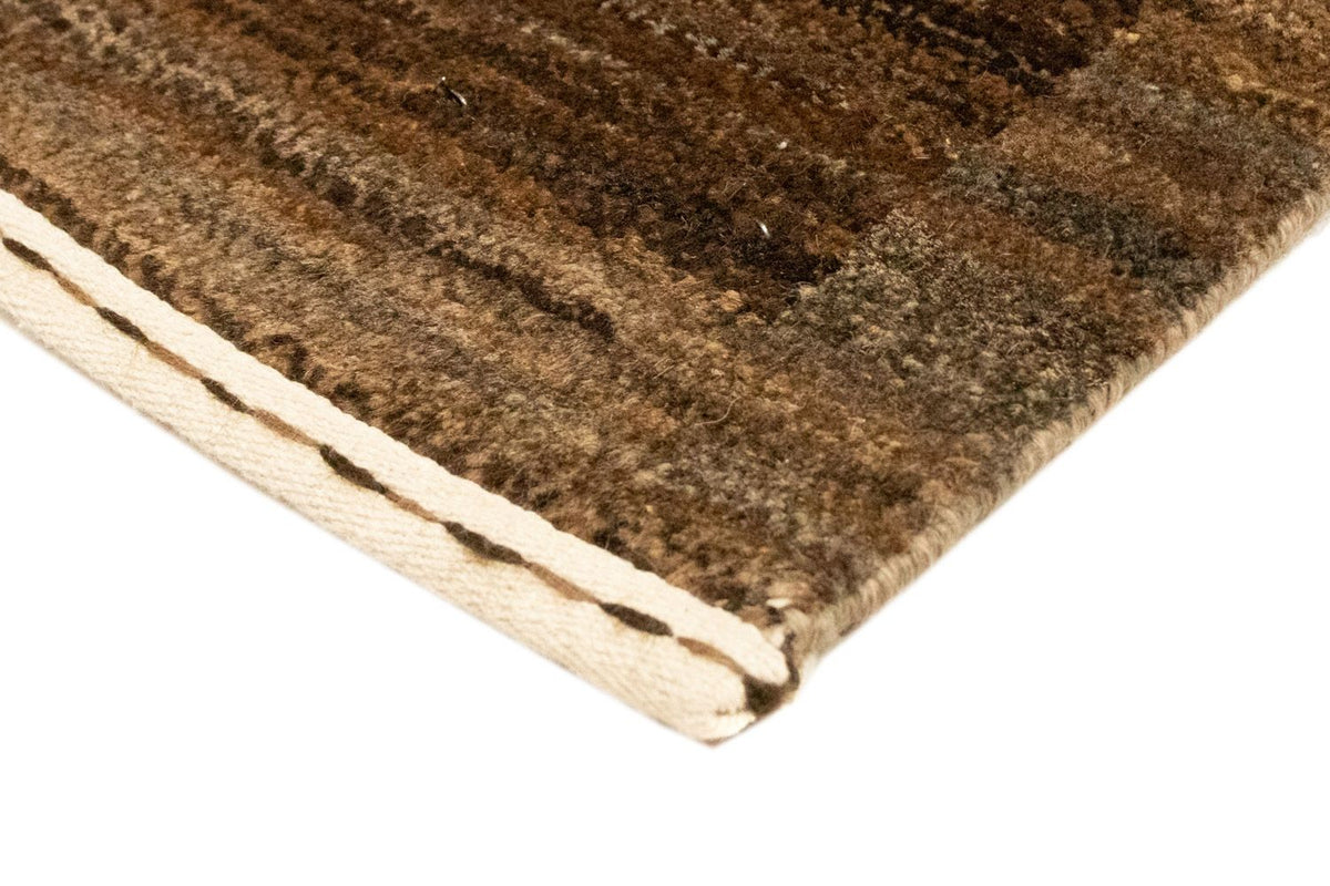 Tapis Gabbeh - Indus - 93 x 60 cm - marron foncé