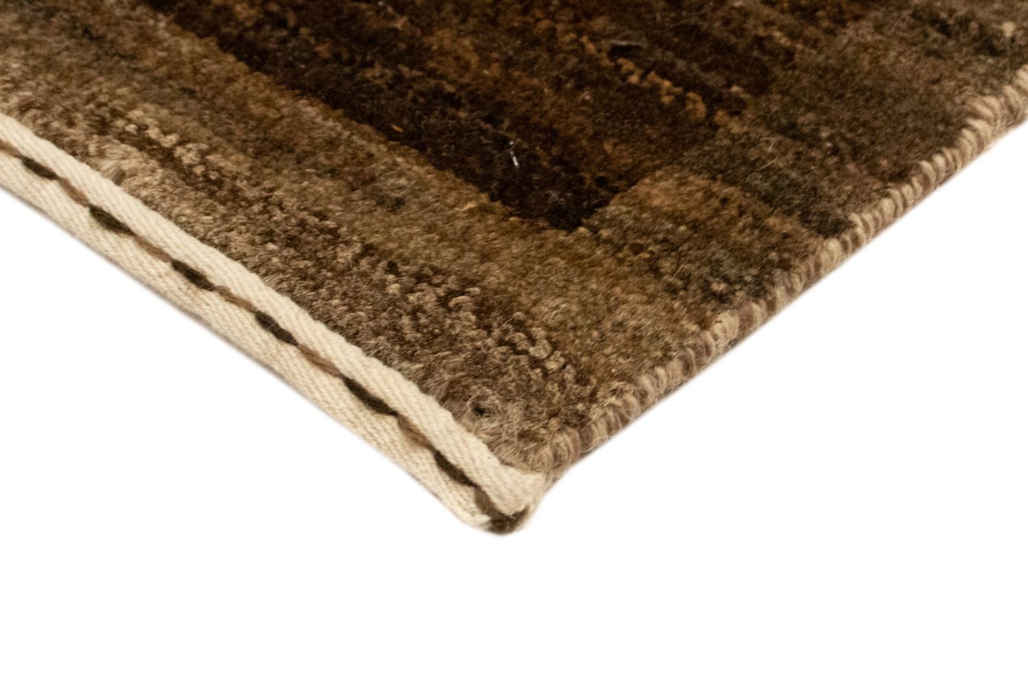 Tapis Gabbeh - Indus - 93 x 60 cm - marron foncé