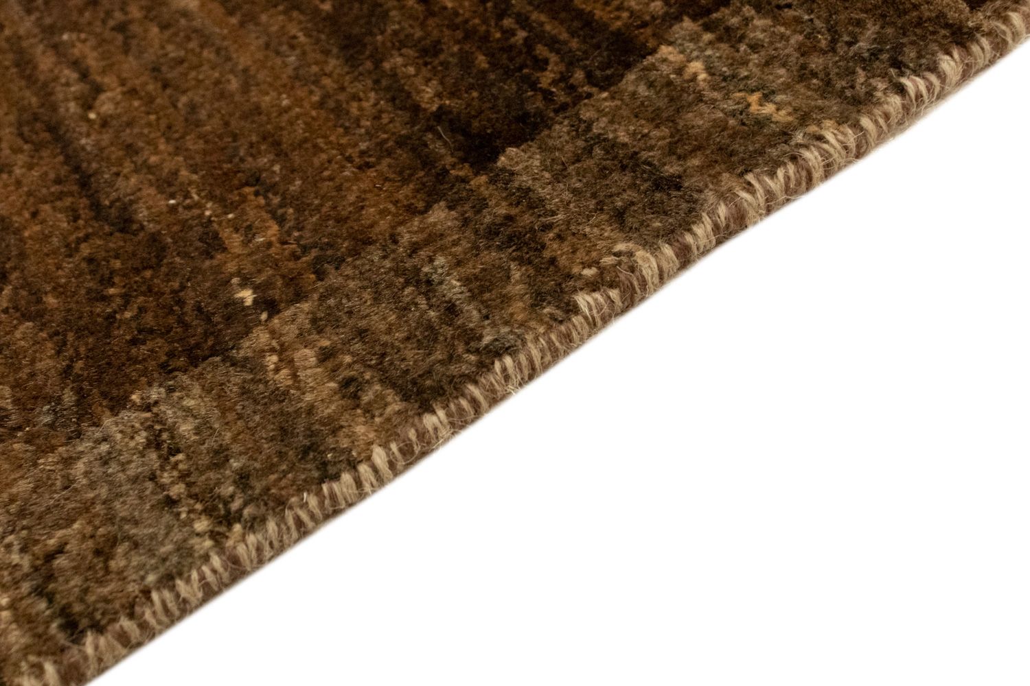 Tapis Gabbeh - Indus - 93 x 60 cm - marron foncé