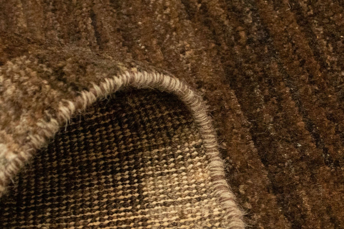 Tapis Gabbeh - Indus - 93 x 60 cm - marron foncé