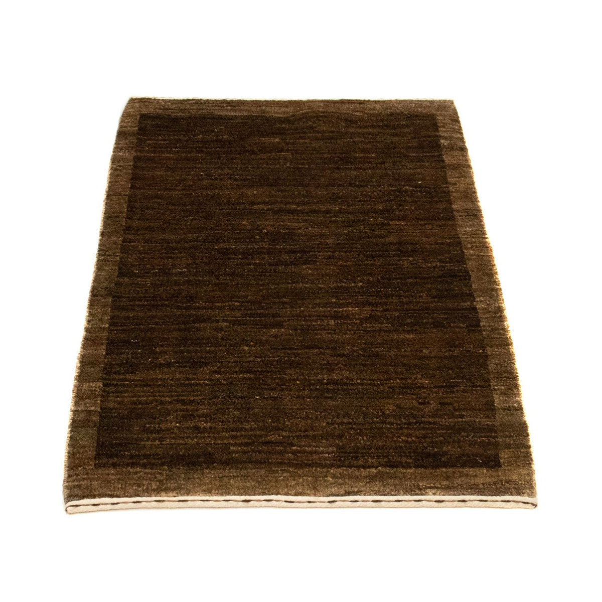 Tapis Gabbeh - Indus - 93 x 60 cm - marron foncé