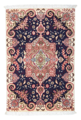 Tapis persan - Tabriz - Royal - 90 x 60 cm - bleu foncé