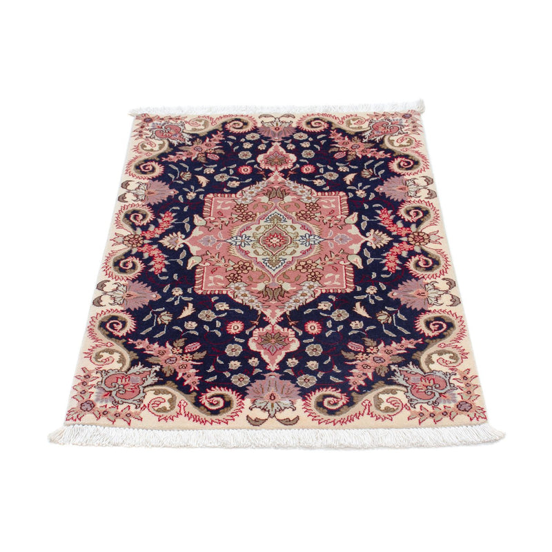 Tapis persan - Tabriz - Royal - 90 x 60 cm - bleu foncé