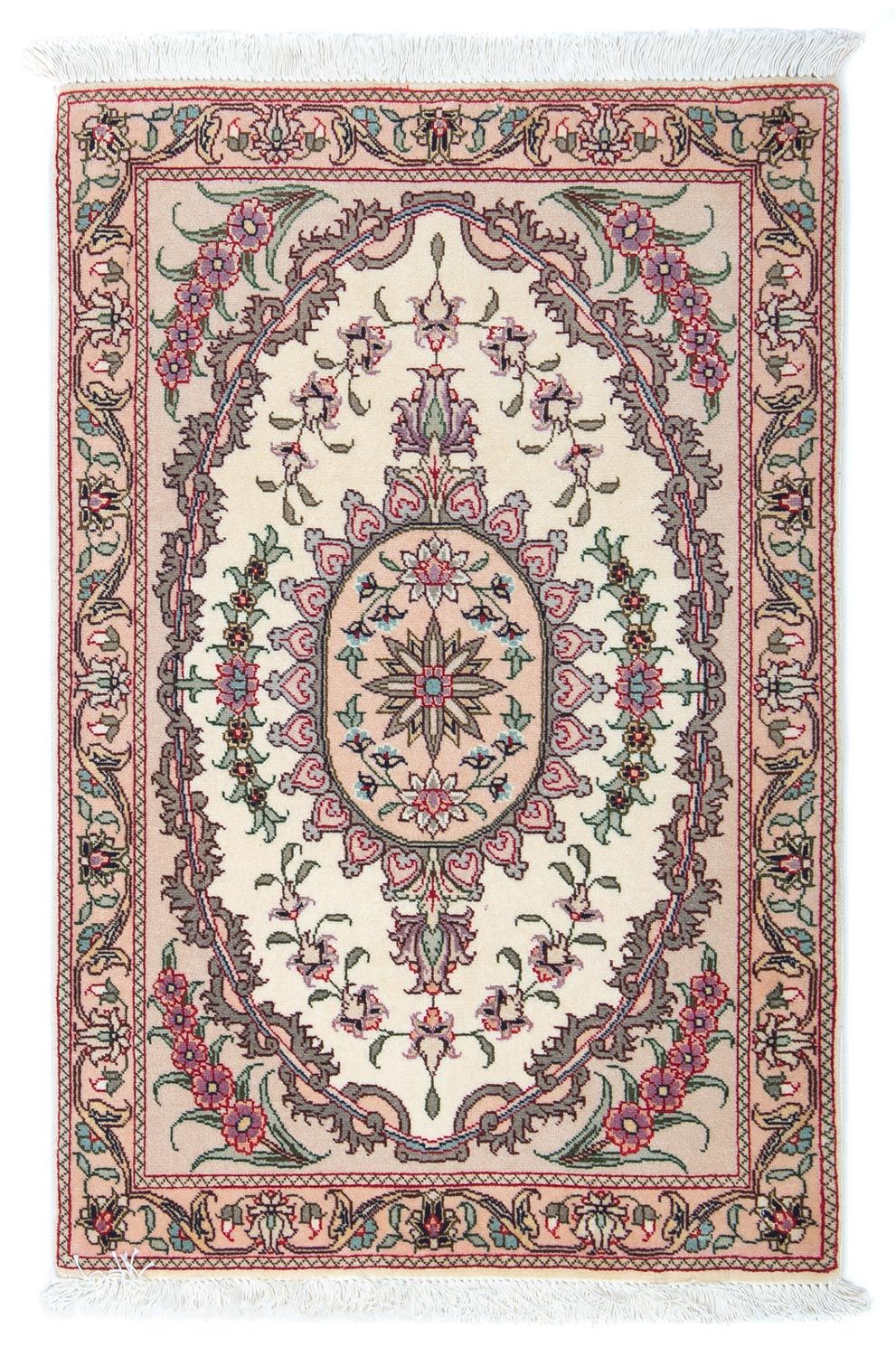 Tapis persan - Tabriz - Royal - 90 x 60 cm - beige