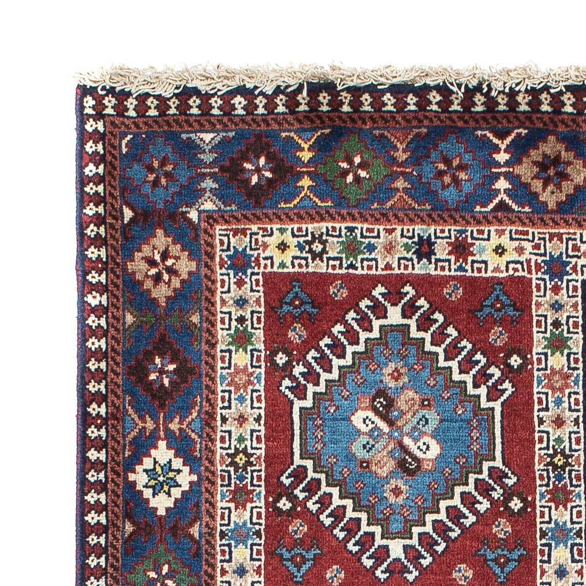 Tapis persan - Nomadic - 134 x 98 cm - bleu