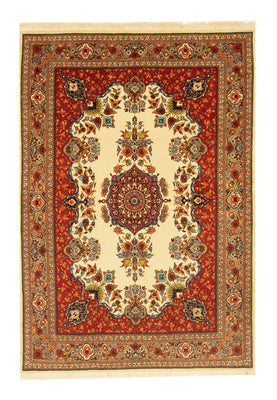 Tapis persan - Ghom - 151 x 105 cm - beige