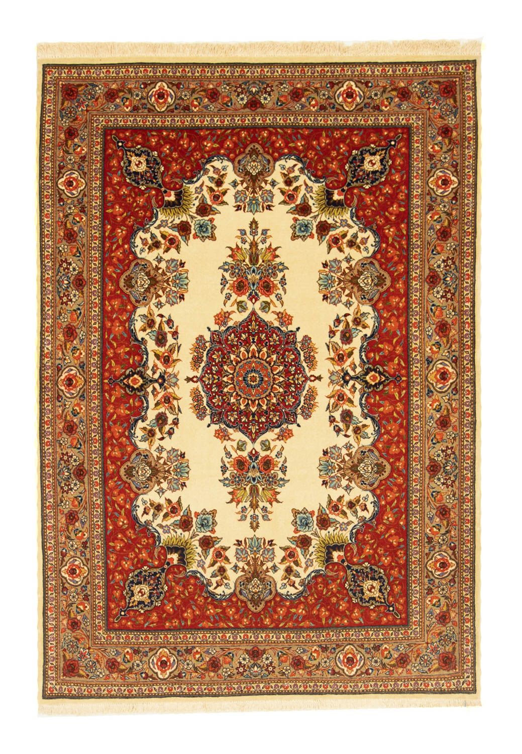 Tapis persan - Ghom - 151 x 105 cm - beige