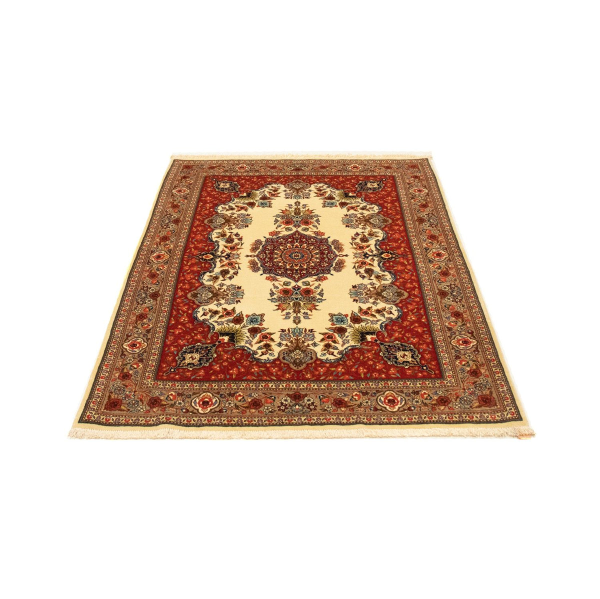 Tapis persan - Ghom - 151 x 105 cm - beige