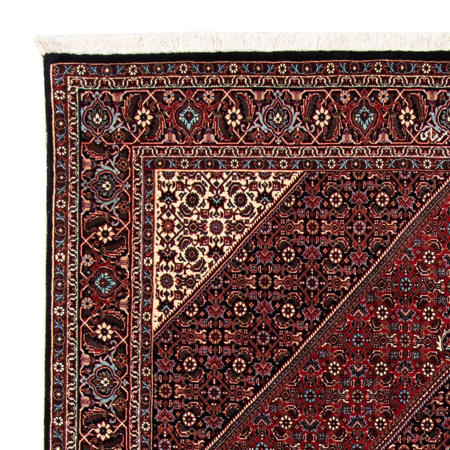 Tapis persan - Bidjar - 241 x 170 cm - rouge foncé