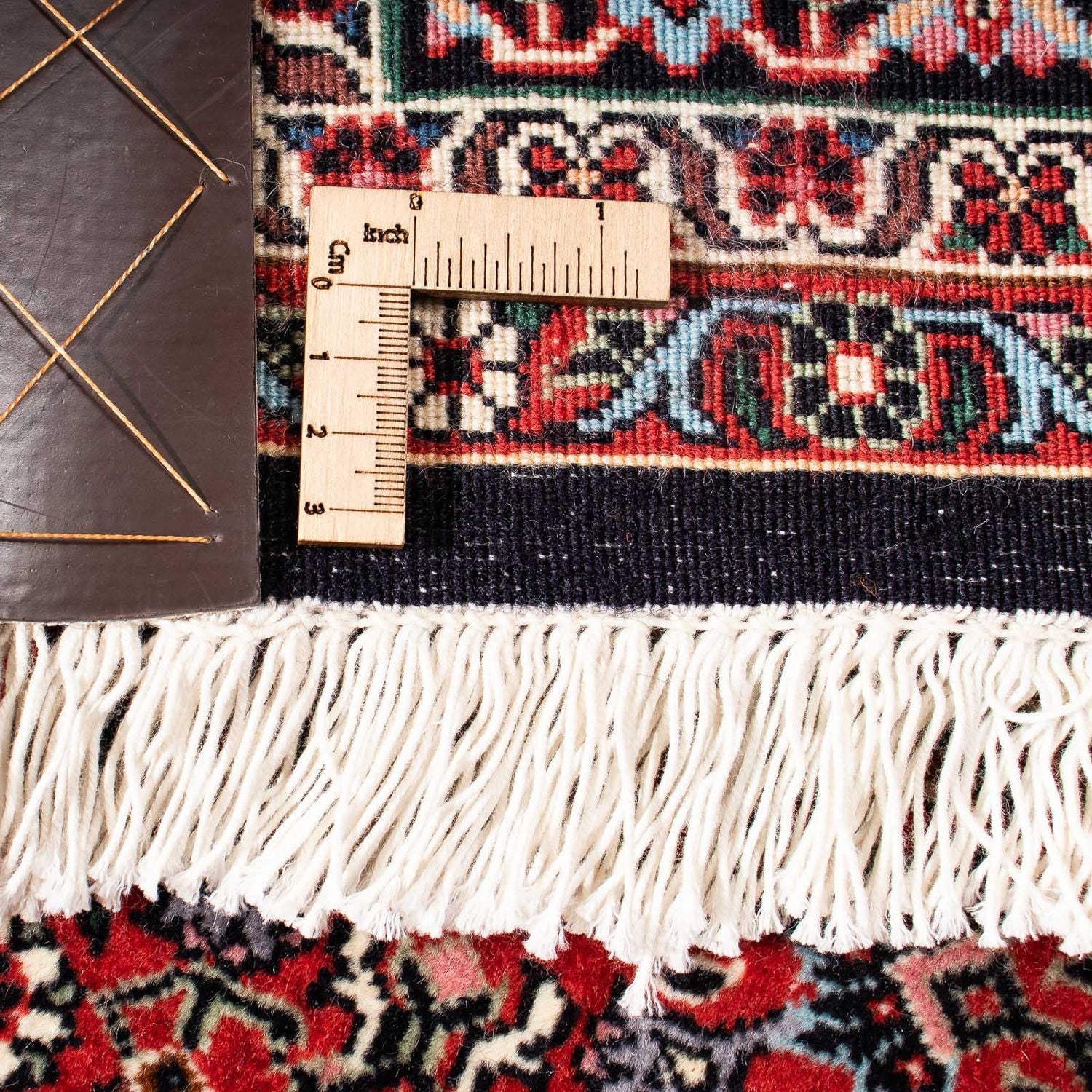 Tapis persan - Bidjar - 241 x 170 cm - rouge foncé