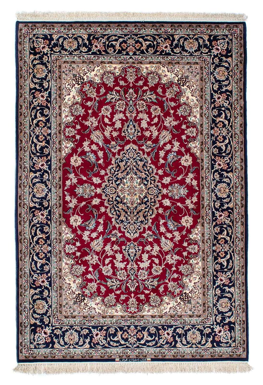 Tapis en soie - Ghom soie - Premium - 200 x 130 cm - rouge