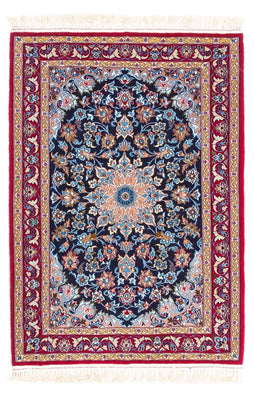 Tapis persan - Isfahan - Premium - 104 x 72 cm - bleu foncé