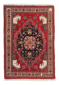 Tapis Gabbeh - Persan Kashkuli - 88 x 61 cm - rouge