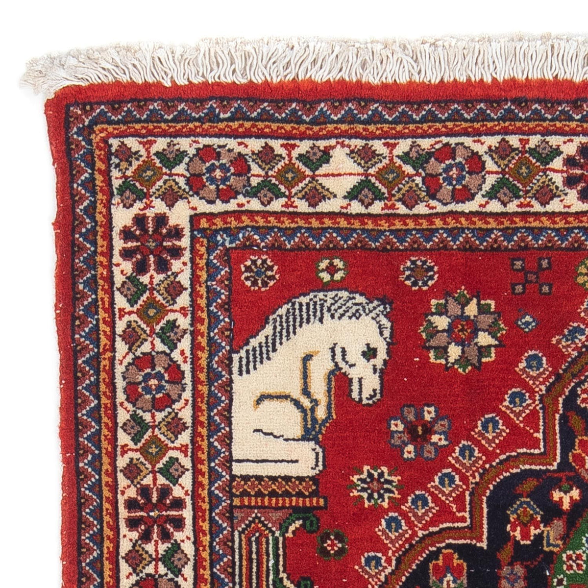 Tapis Gabbeh - Persan Kashkuli - 88 x 61 cm - rouge
