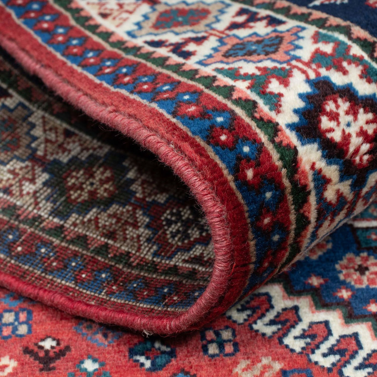 Tapis persan - Nomadic - 147 x 102 cm - rouge foncé