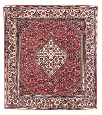 Tapis persan - Bidjar carré  - 115 x 101 cm - rouge