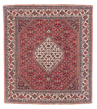 Tapis persan - Bidjar carré  - 115 x 101 cm - rouge