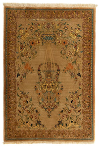 Tapis persan - Tabriz - Royal - 107 x 79 cm - marron