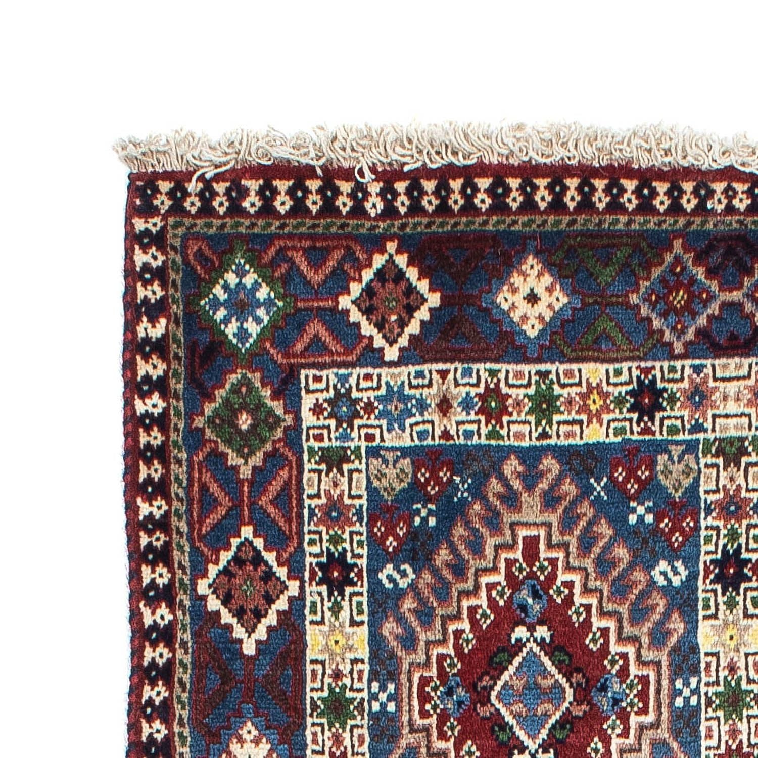 Tapis de couloir Tapis persan - Nomadic - 203 x 81 cm - bleu